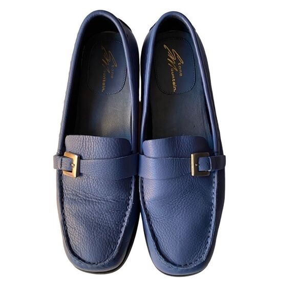 Cliffs by White Mountain Canyon blue slip on leather loafers size 7 1/2  - Picture 1 of 6